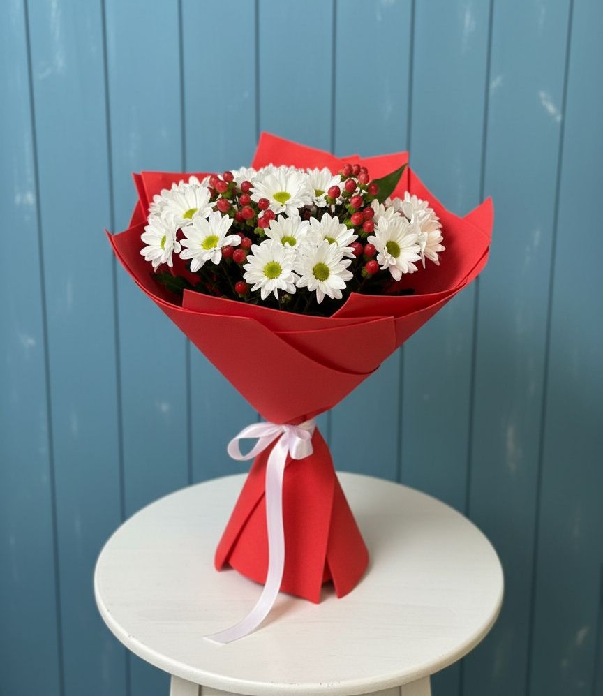 Букет цветов из: Хризантемы в Круглолесском