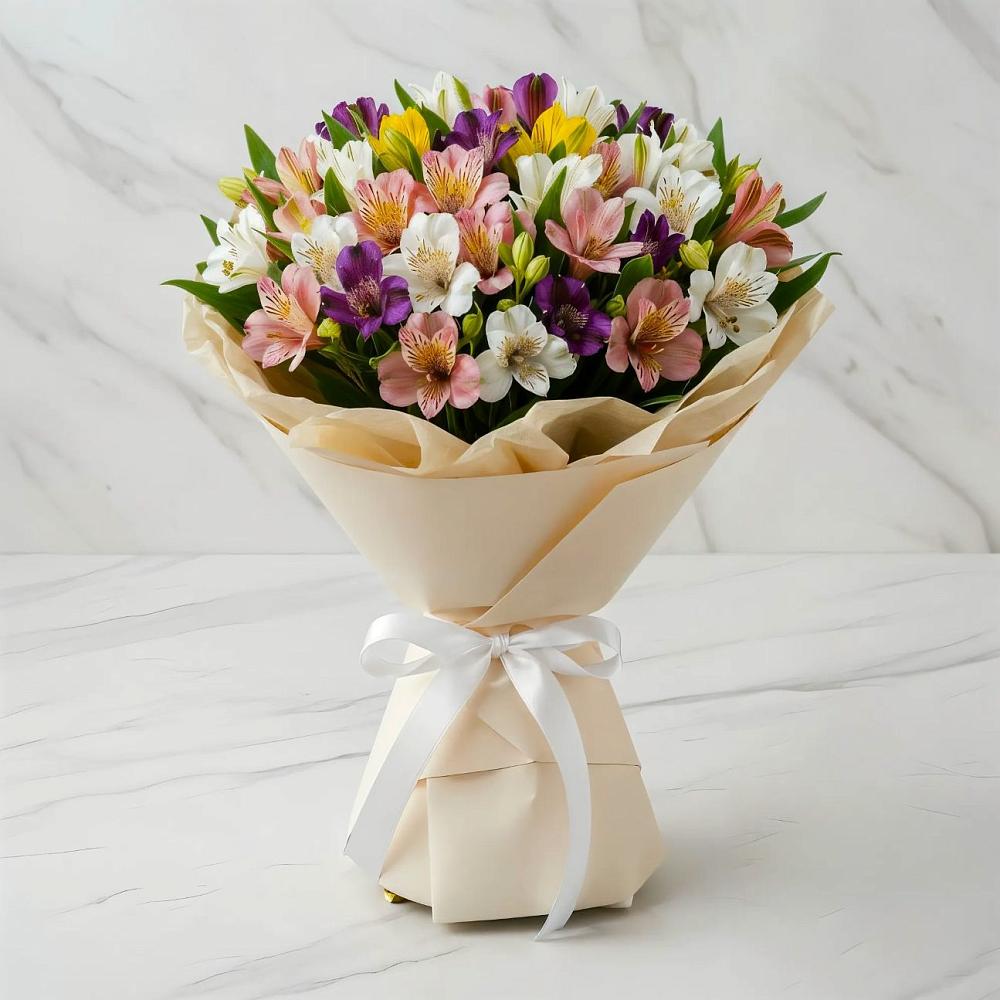 Букет цветов из: Альстромерии в Круглолесском