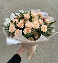 Букет Кремовые розы Латте в Круглолесском