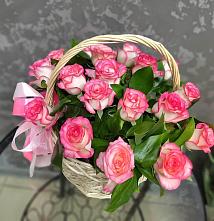 Цветочная композиция из Розы в корзине #REPLACE_PRED# Круглолесском