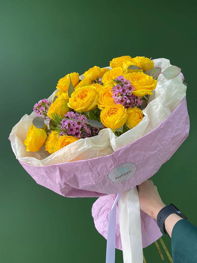 Кустовые желтые розы в Круглолесском Букет Кустовые желтые розы в Круглолесском