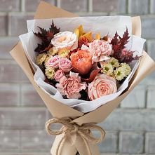Букет цветов из:  Гвоздики, Хризантемы и Розы в Круглолесском