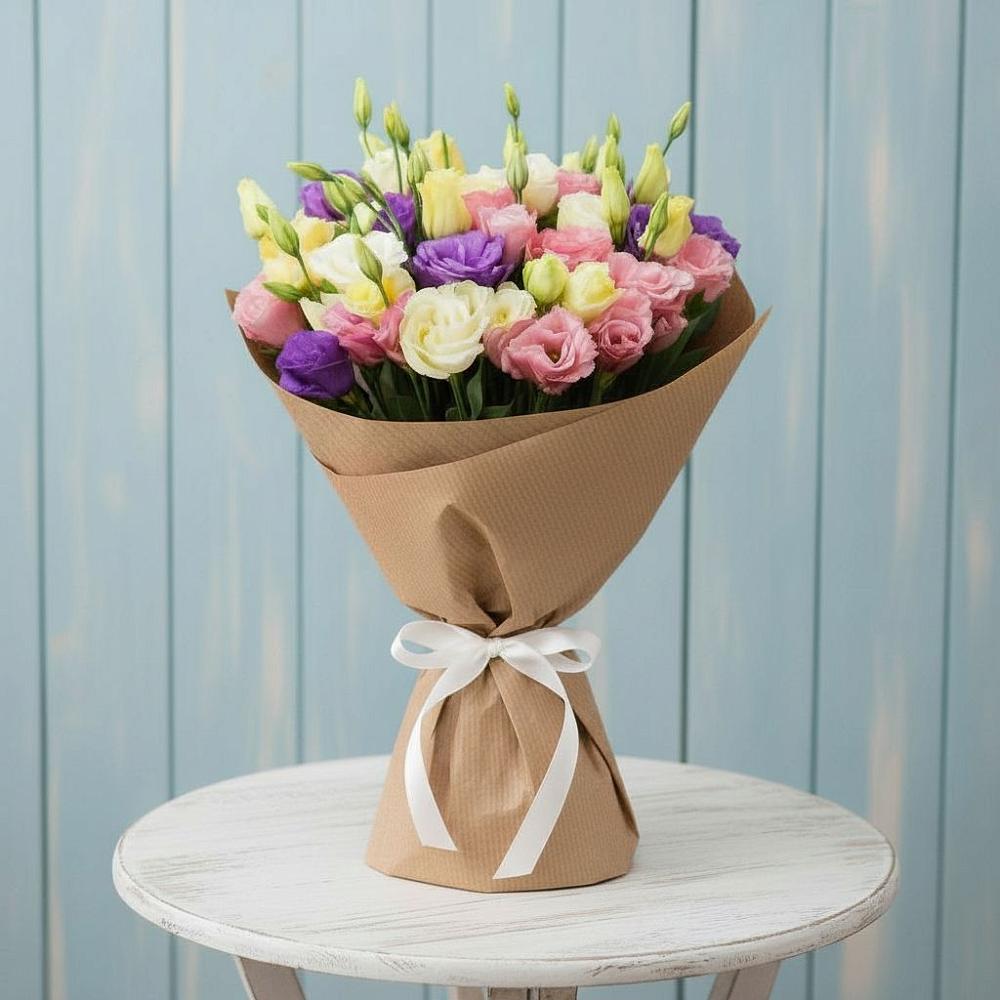 Букет цветов из: Лизиантусы в Круглолесском