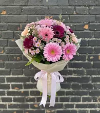 Букет цветов из:  Герберы и Хризантемы в Круглолесском
