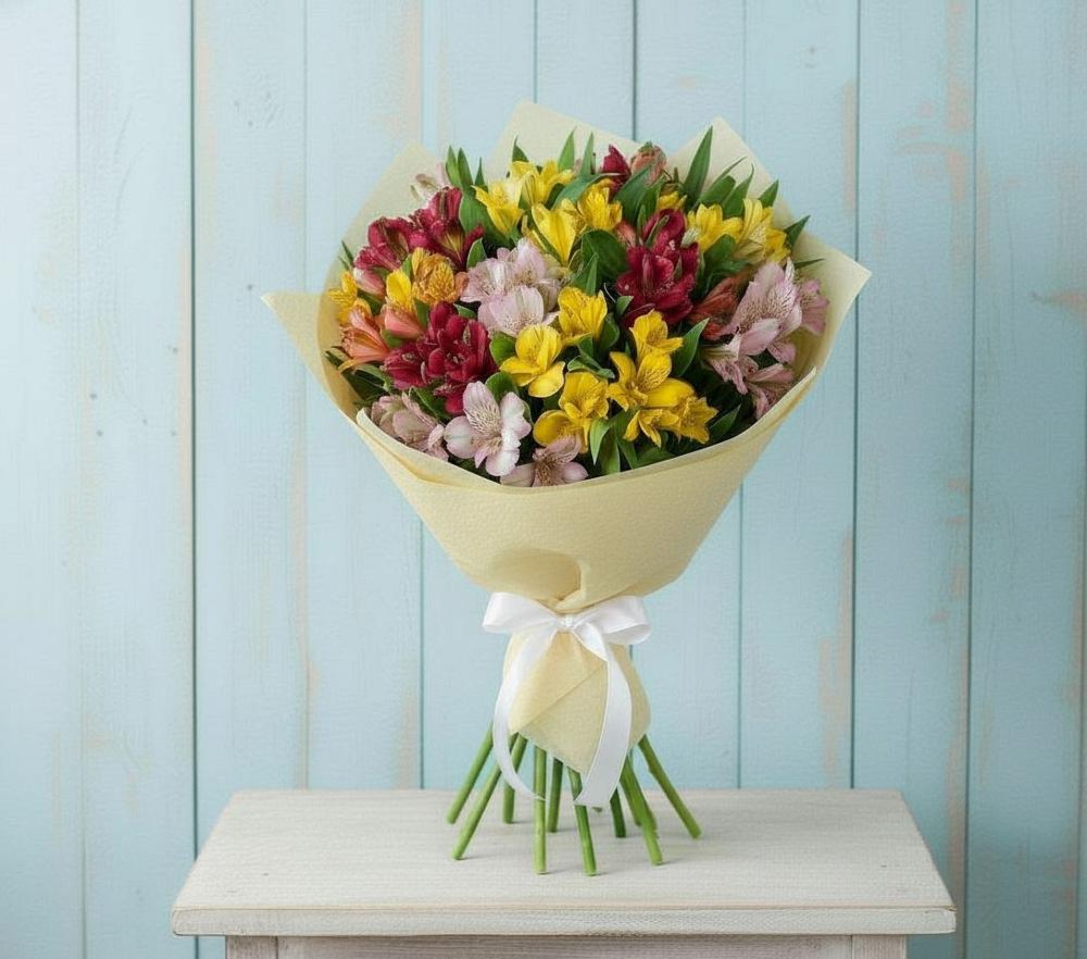 Букет цветов из: Альстромерии в Круглолесском