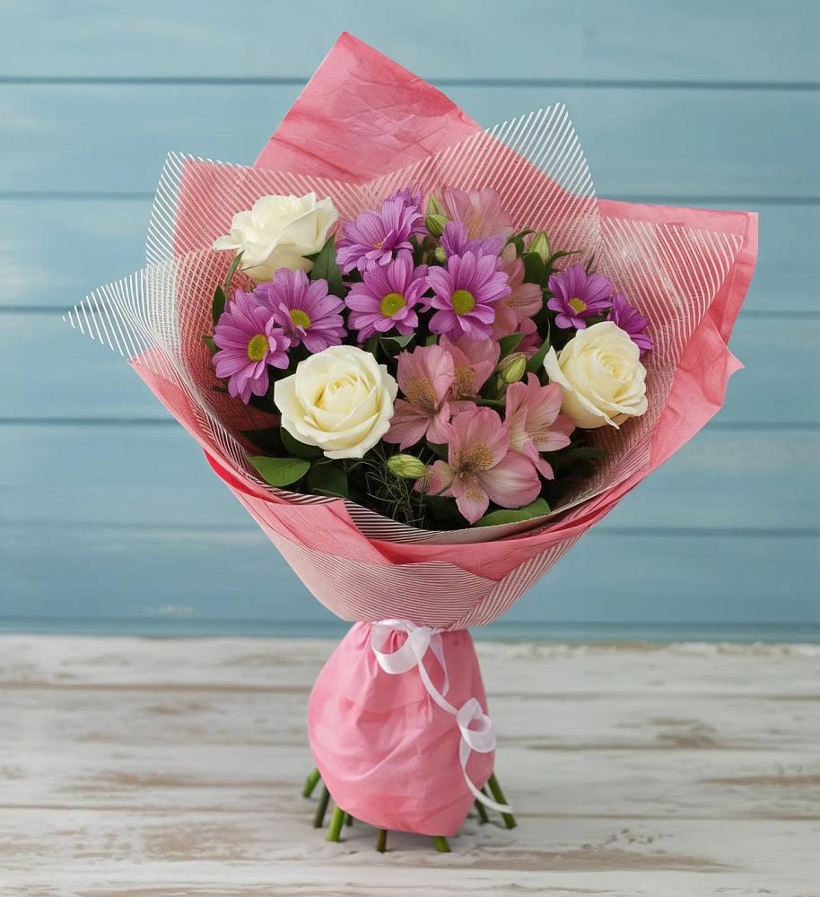 Букет цветов из: Герберы в Круглолесском