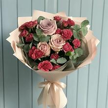 Букет цветов из:  Гвоздики и Розы #REPLACE_PRED# Круглолесском
