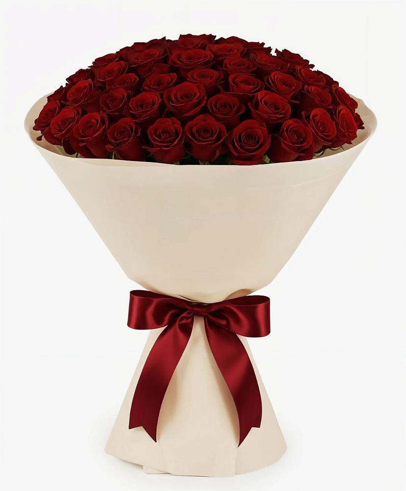 Букет 101 Бордовая роза Блэк Бакарра в Круглолесском