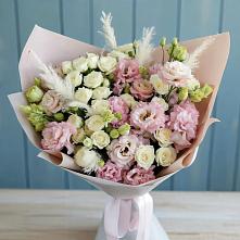 Букет цветов из:  Альстромерии и Розы в Круглолесском